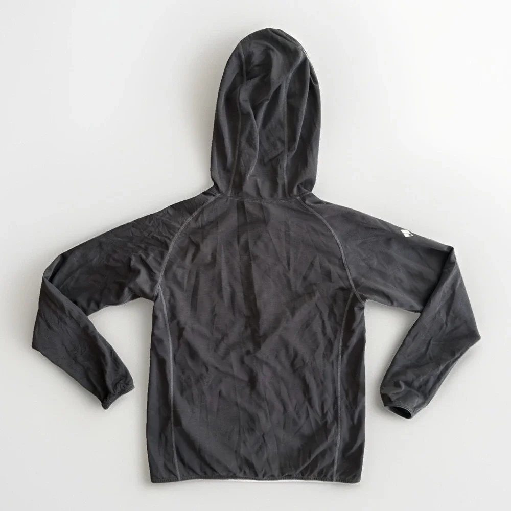 Montbell Kids 140 Hooded Jacket Black Full Zip Lightweight Youth 9-10 Years